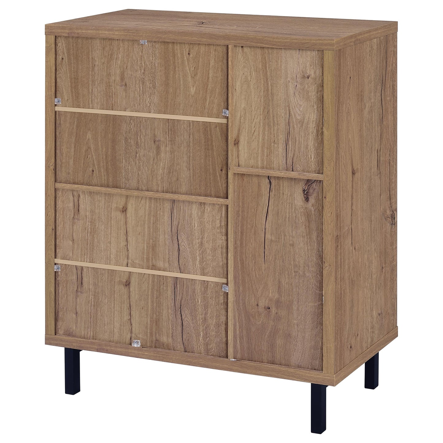 Teller 11-shelf Engineered Wood Shoe Cabinet Natural Oak