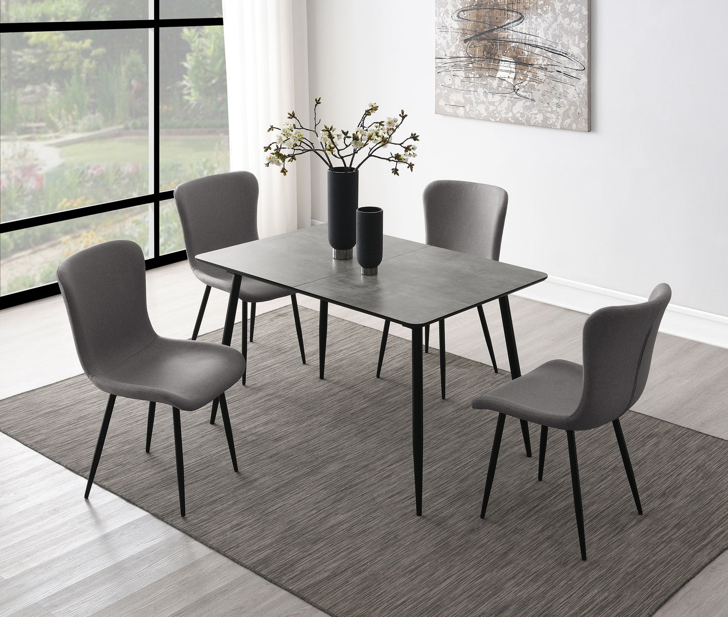 Horizon Upholstered Dining Side Chair Taupe (Set of 2)