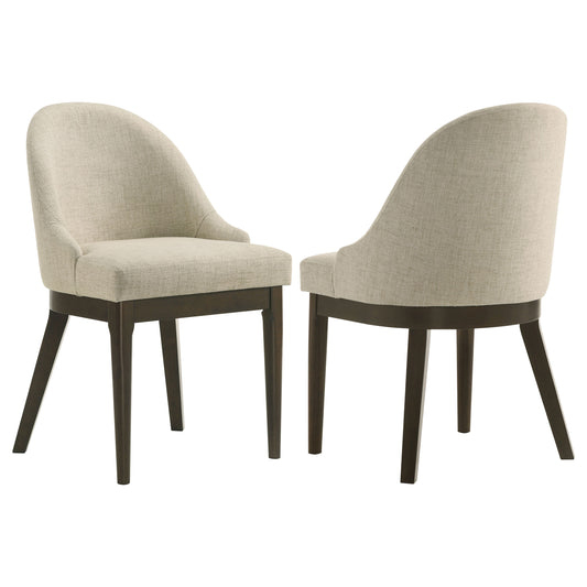 Reseda Upholstered Dining Side Chair Beige (Set of 2)