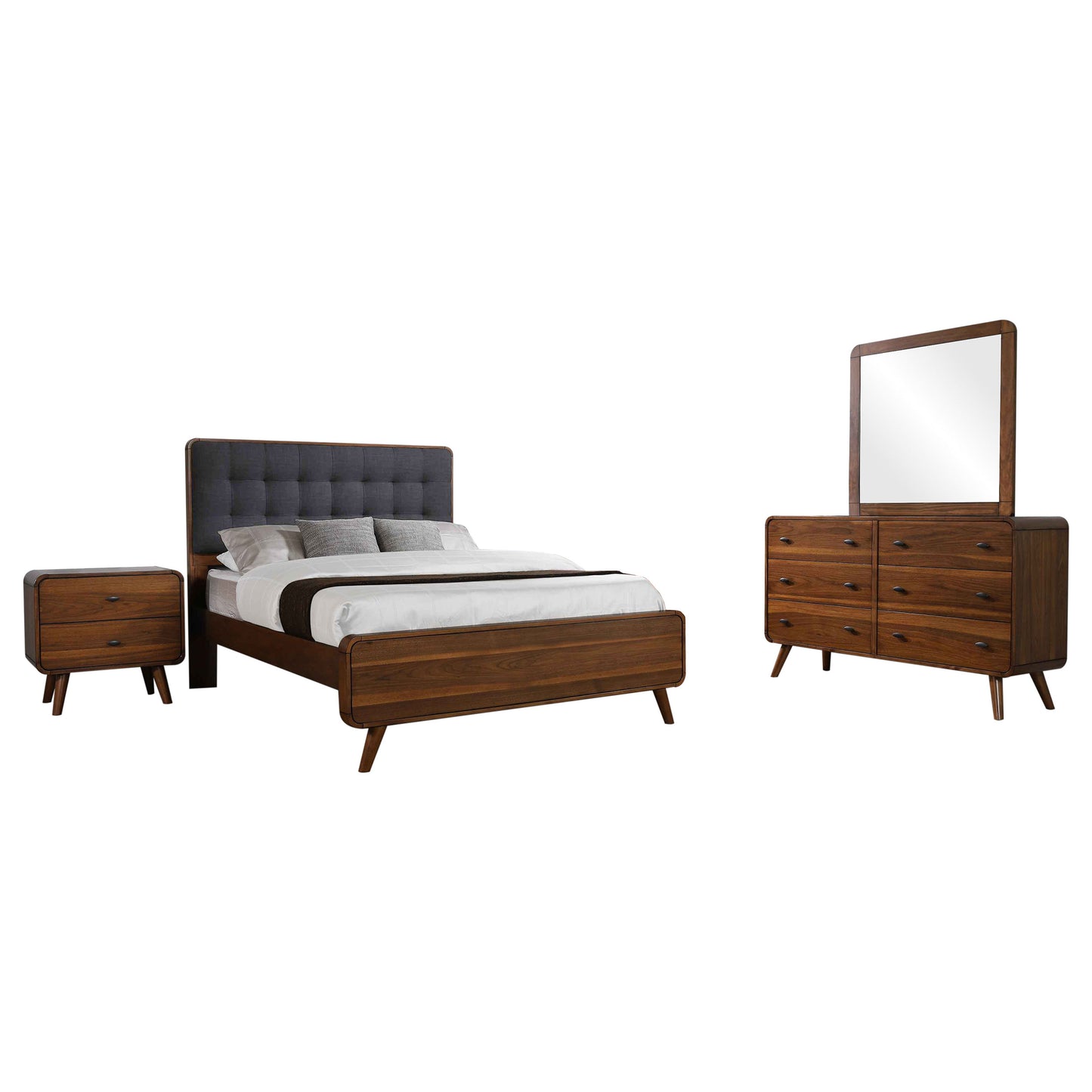 Robyn 4-piece Twin Bedroom Set Dark Walnut