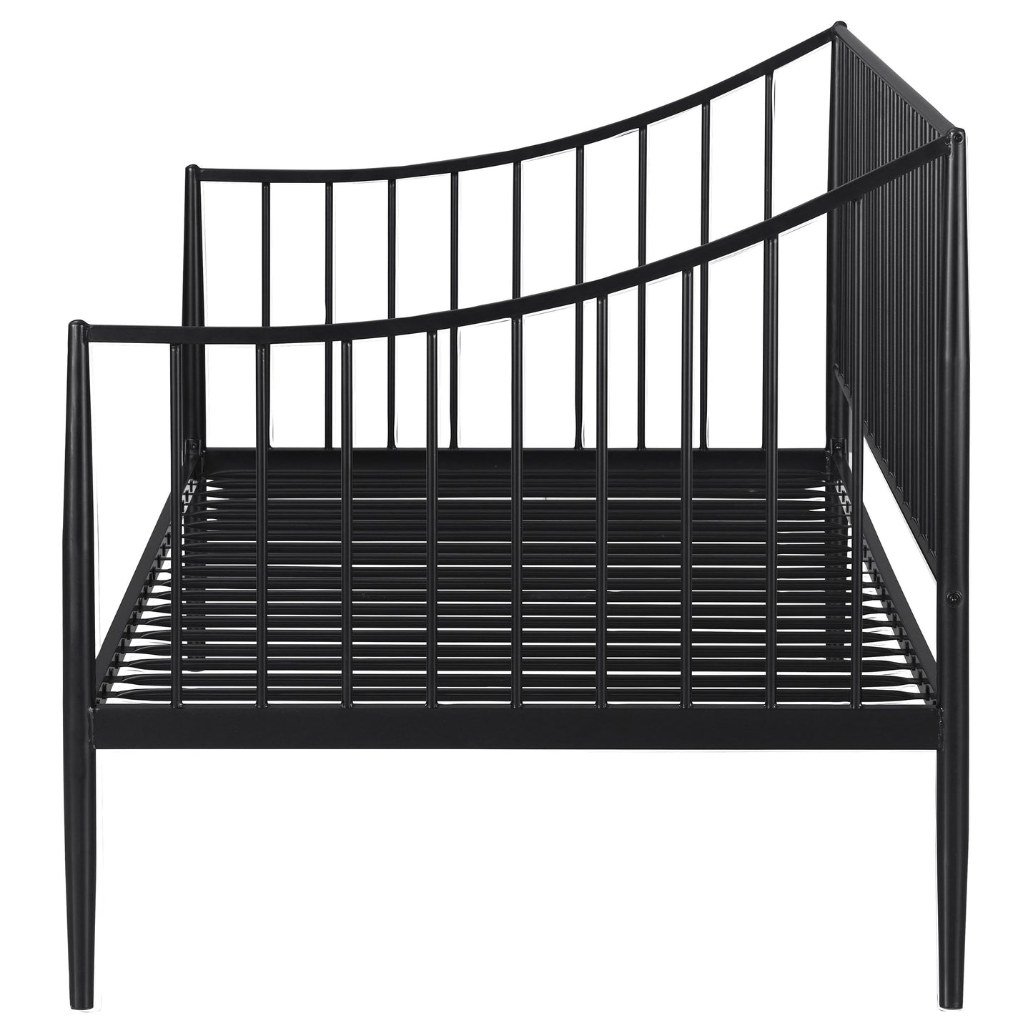 Newbury Metal Twin Daybed Bed Frame Matte Black