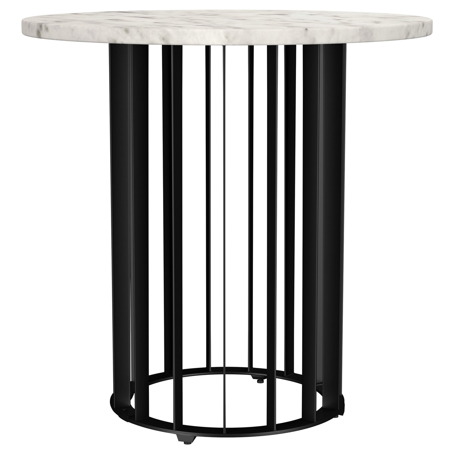 Haven 2-piece Round Marble Coffee and End Table Set Black