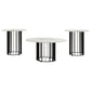 Haven 3-piece Round Marble Coffee and End Table Set Black