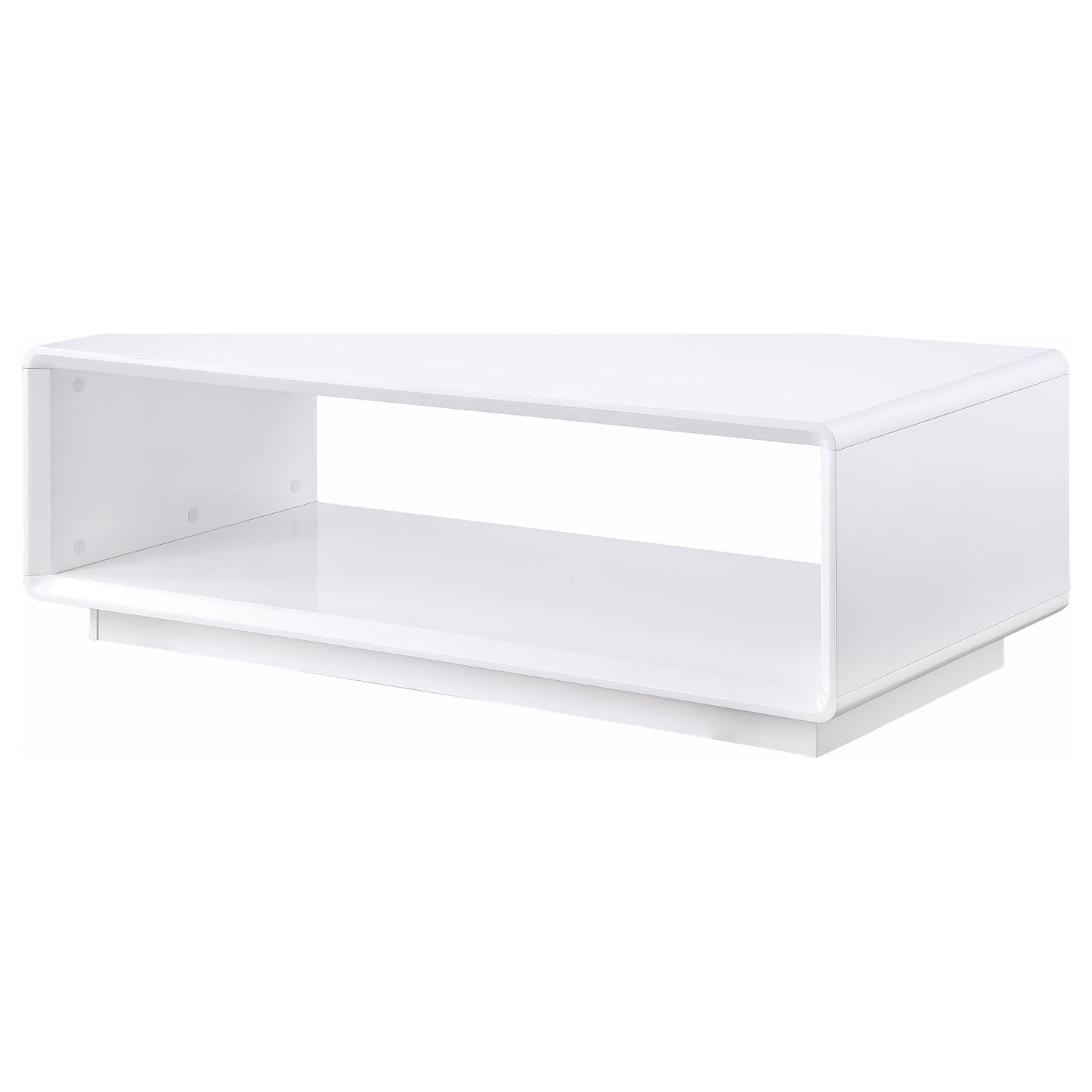 Paseo Rectangular Cocktail Coffee Table White High Gloss