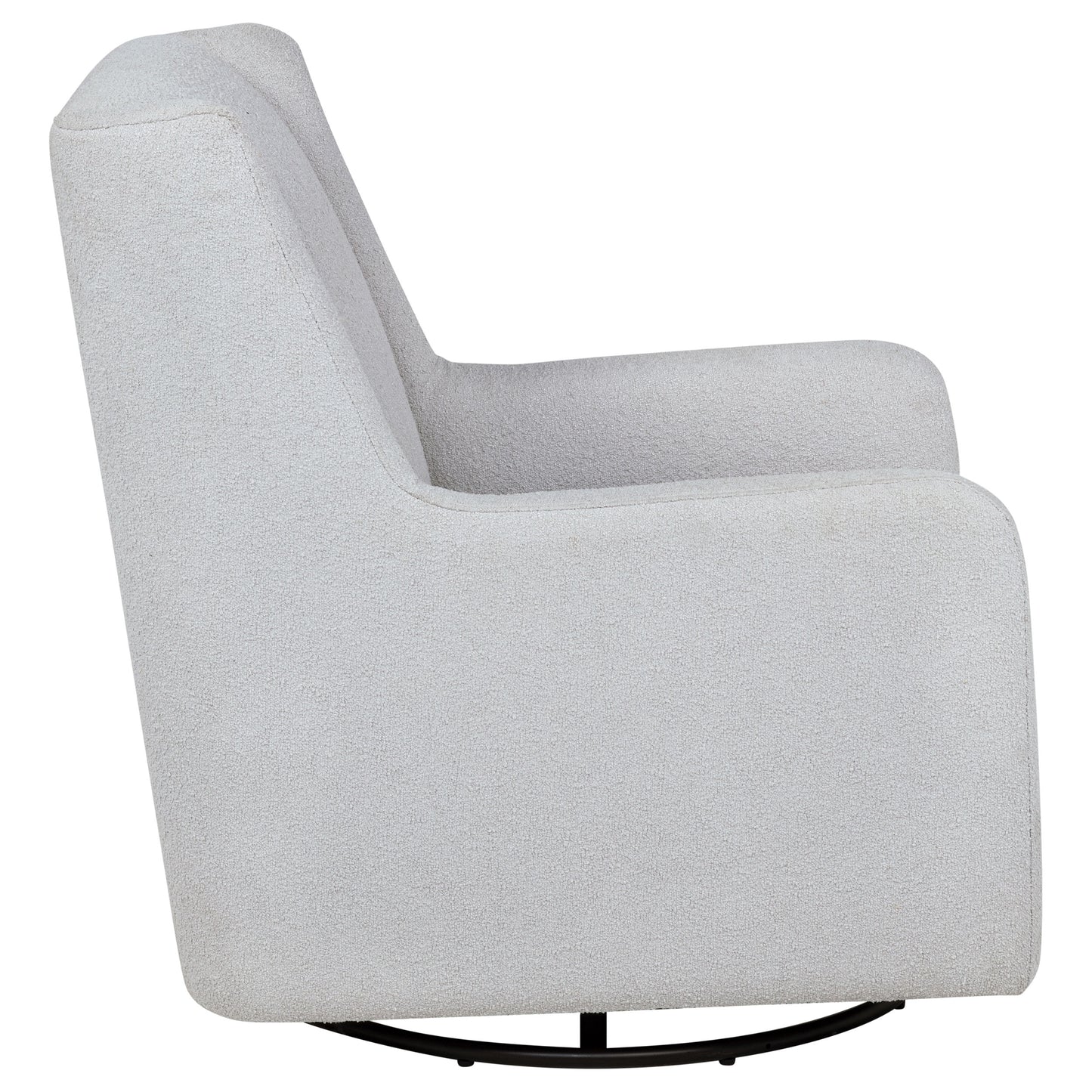 Serra Boucle Upholstered Swivel Glider Recliner Dove Grey