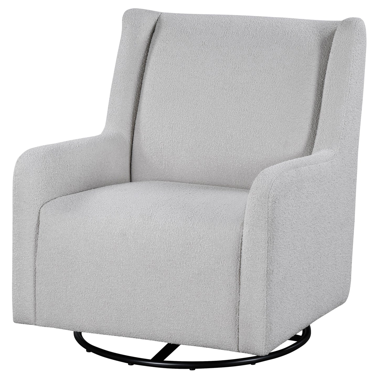 Serra Boucle Upholstered Swivel Glider Recliner Dove Grey