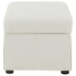 Winter Upholstered Hydraulic Lift Top Storage Ottoman Beige