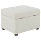 Winter Upholstered Hydraulic Lift Top Storage Ottoman Beige