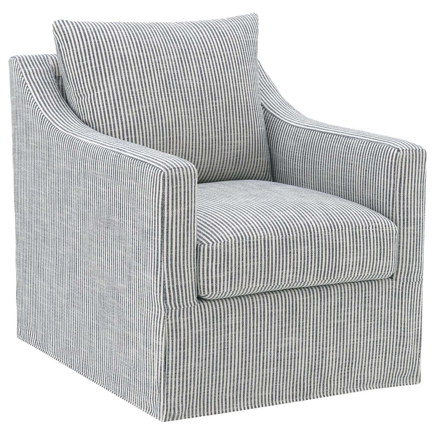 Winter Upholstered Sloped Arm Accent Swivel Chair Grey