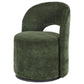 Harjo Velvet Upholstered Swivel Accent Chair Olive Green