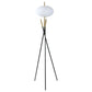 Layton White Orb Shade Tripod Floor Lamp Black