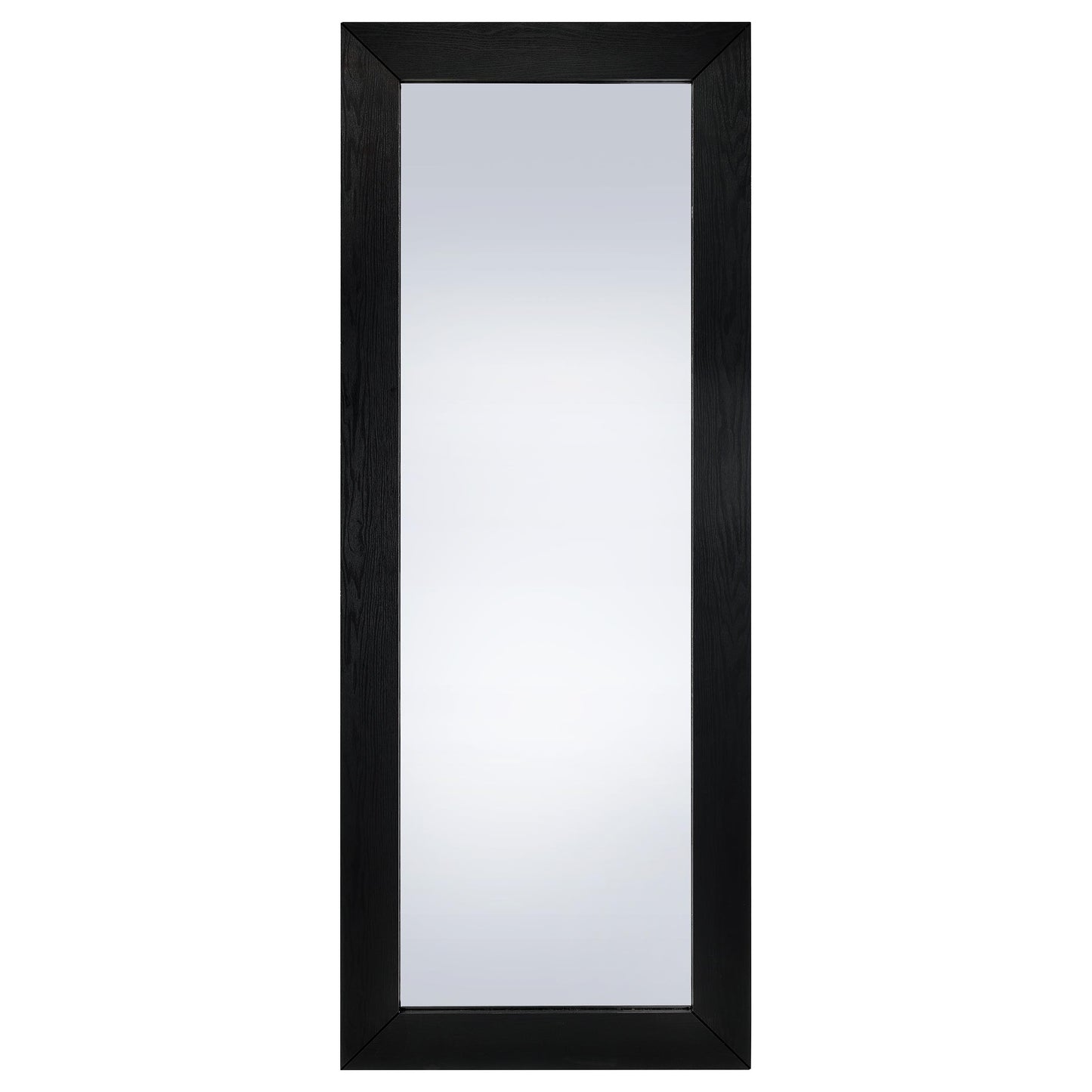 Cadence Tempered Glass Full Length Standing Mirror Black Oak