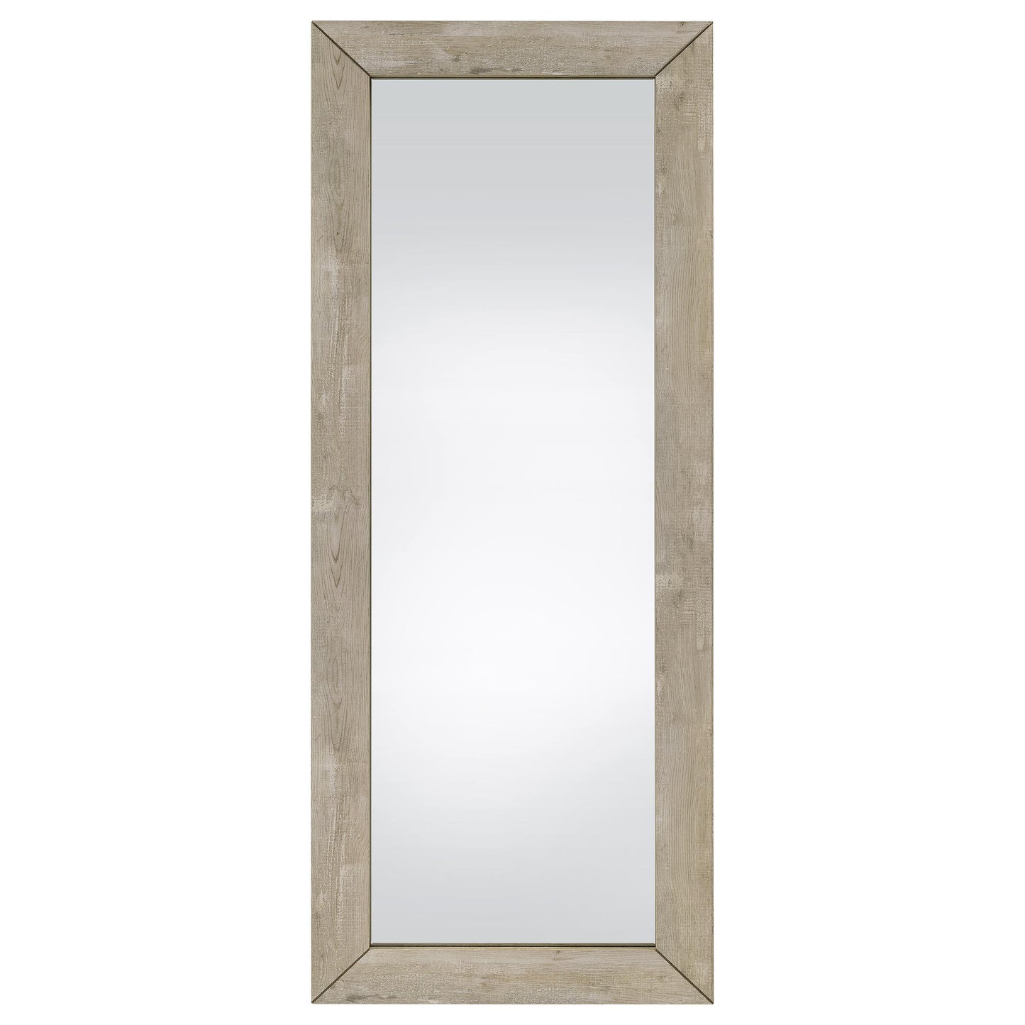 Cadence Tempered Glass Full Length Standing Mirror Grey Washed Oak