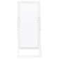 Cadence Tempered Glass Full Length Standing Mirror White High Gloss