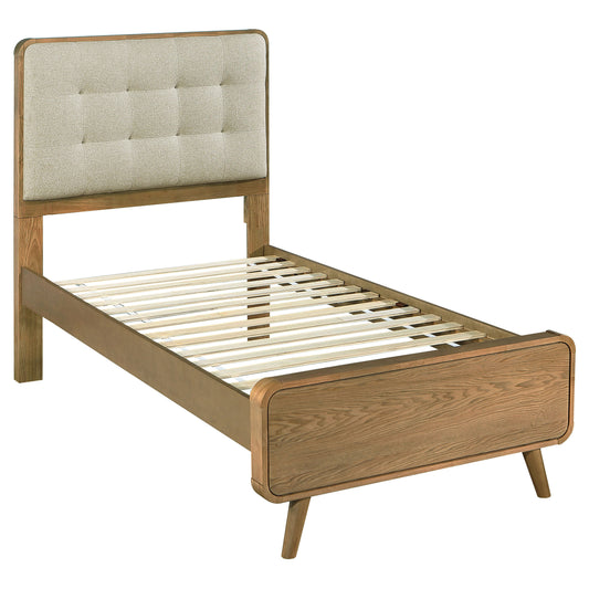 Robyn Wood Twin Platform Bed Light Ash