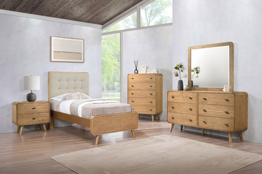 Robyn 5-piece Twin Bedroom Set Light Ash