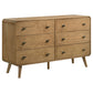 Robyn 6-drawer Bedroom Dresser Light Ash