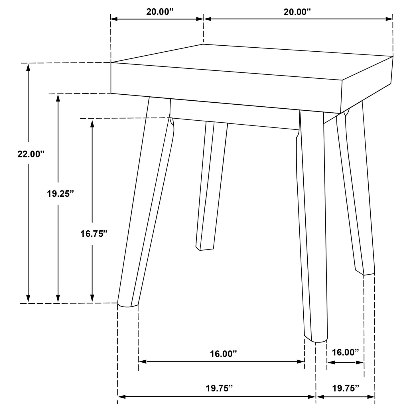 Westerly 3-piece Square Coffee and End Table Set Walnut