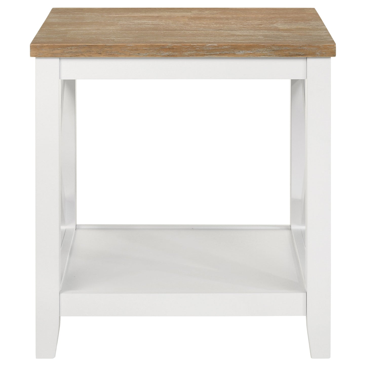 Hollis 2-piece Square Coffee and End Table Set White