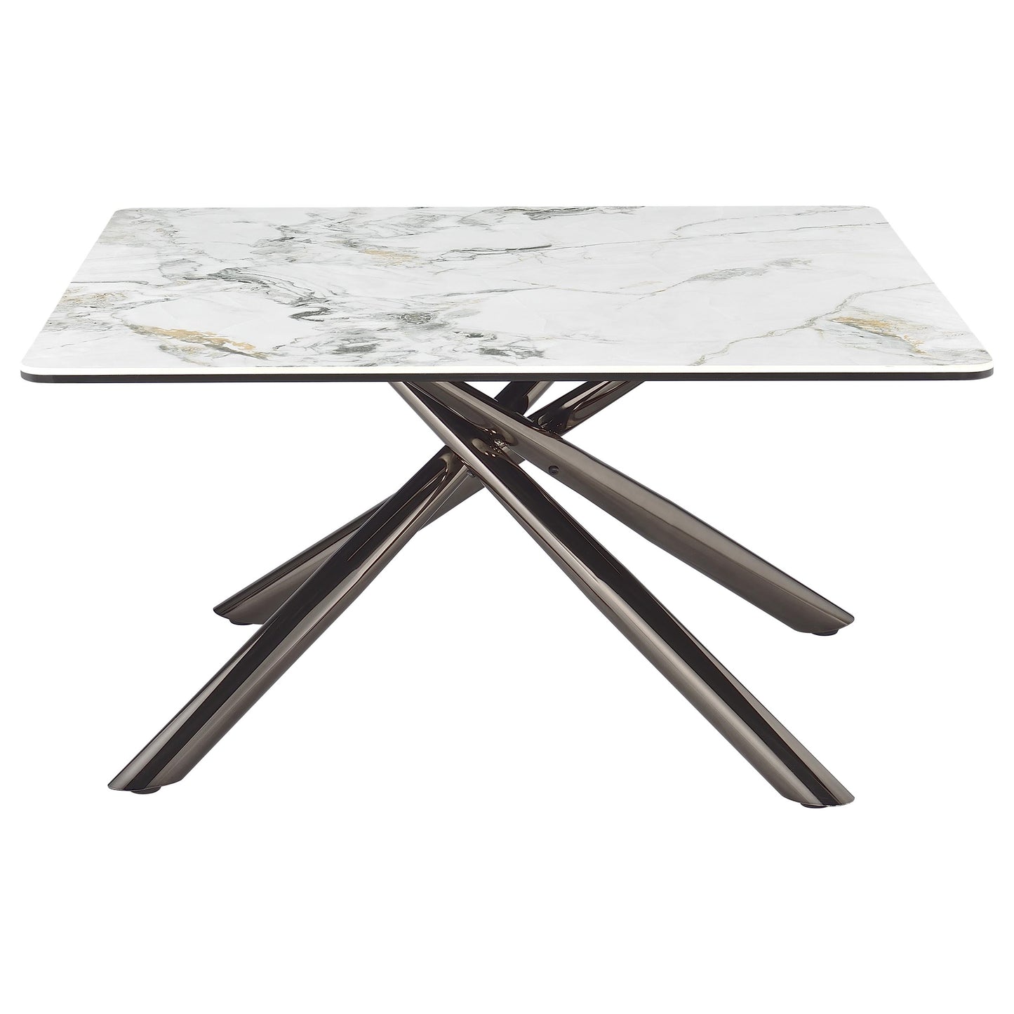 Carvell Square Sintered Stone Top Coffee Table Mirage White