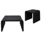 Cahya 2-piece Rattan Coffee and End Table Set Black