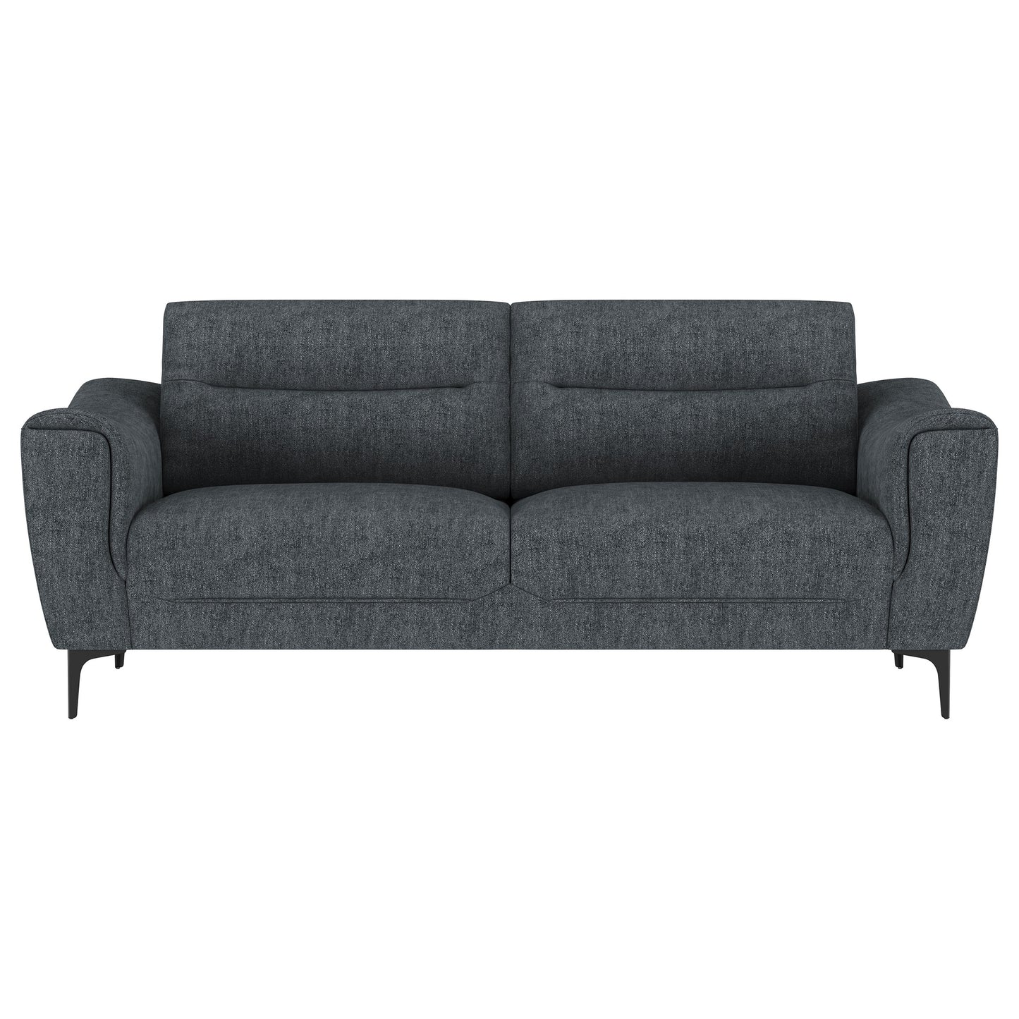 Nolan 2-piece Upholstered Sofa Set Charcoal