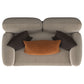 Jade Chenille Upholstered Sculpted Track Arm Loveseat Latte