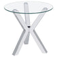 Kenzie 2-piece Round Coffee and End Table Set Chrome