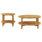 Camillo 2-piece Round Coffee and End Table Set Maple