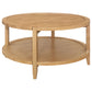 Camillo 2-piece Round Coffee and End Table Set Maple