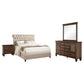 Devon 4-piece California King Bedroom Set Beige and Oak