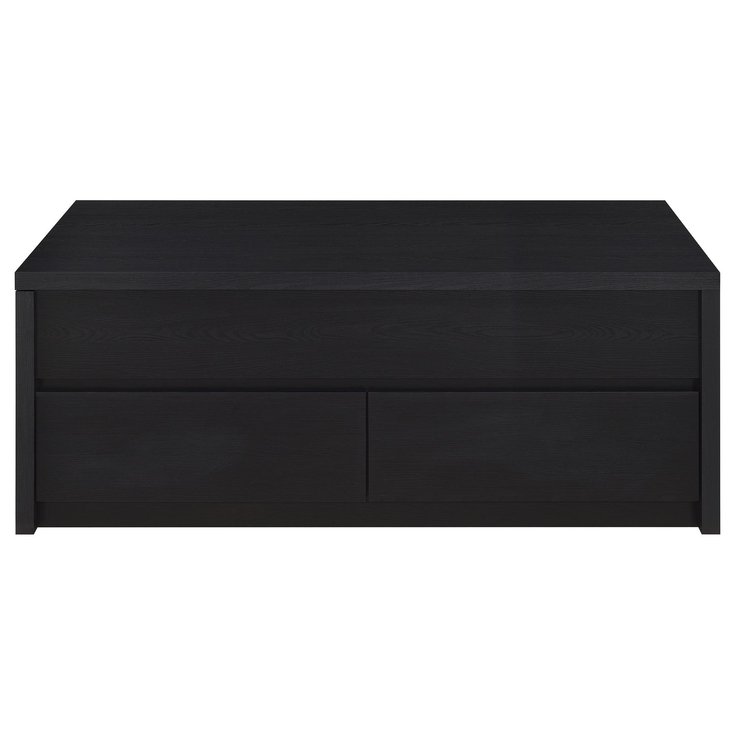 Knapp Lift Top Cocktail Coffee Table with Dual Drawers Black