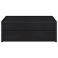 Knapp Lift Top Cocktail Coffee Table with Dual Drawers Black