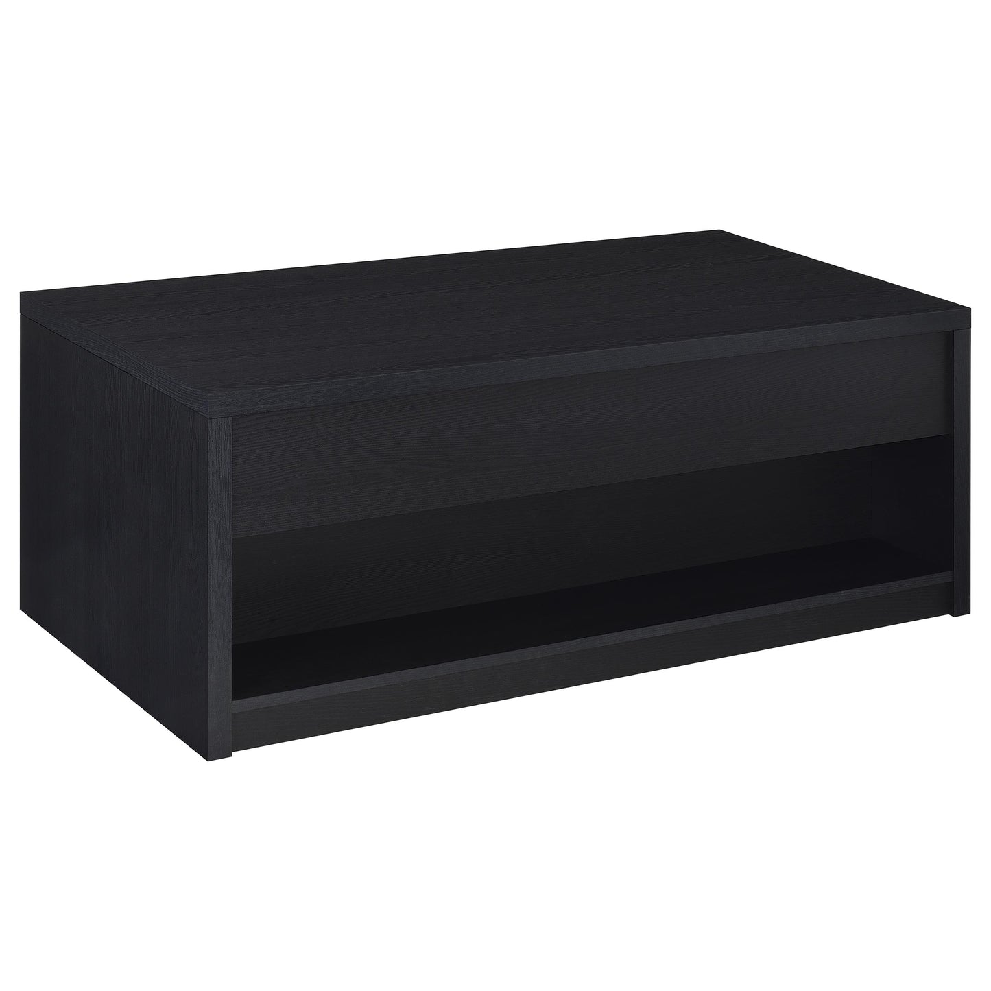 Knapp Lift Top Cocktail Coffee Table with Dual Drawers Black