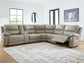 Narwhal Place 6-Piece Reclining Sectional with Storage Console