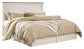 Willowton King/California King Panel Headboard with Mirrored Dresser, Chest and 2 Nightstands