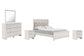 Altyra Queen Panel Bed with Mirrored Dresser and 2 Nightstands