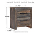 Drystan Queen Panel Headboard with Mirrored Dresser, Chest and Nightstand