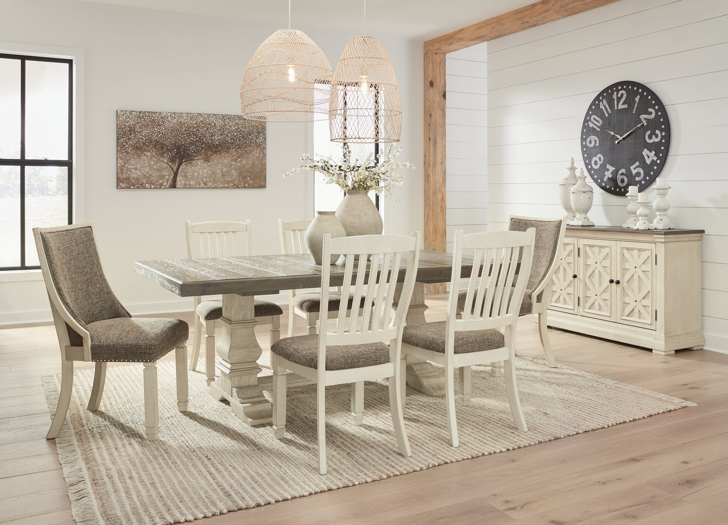 Bolanburg Dining Table and 6 Chairs with Storage