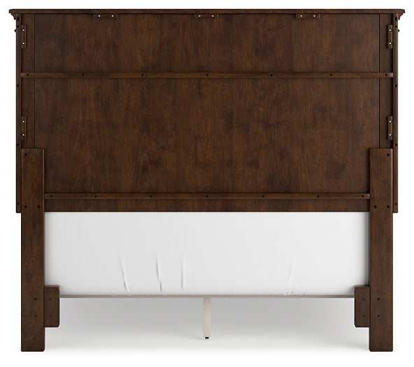 Danabrin Full Panel Bed with Mirrored Dresser