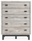 Vessalli Queen Panel Headboard with Mirrored Dresser, Chest and Nightstand