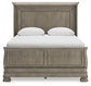 Lexorne Queen Sleigh Bed with Mirrored Dresser and Nightstand