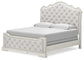 Arlendyne King Upholstered Bed with Mirrored Dresser and Chest