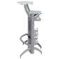 Dallas 2-shelf Curved Freestanding Home Bar Cabinet Silver