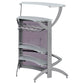 Dallas 2-shelf Curved Freestanding Home Bar Cabinet Silver