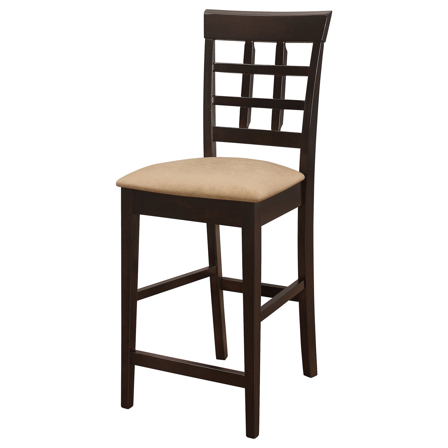 Gabriel Lattice Back Counter Chair Cappuccino (Set of 2)