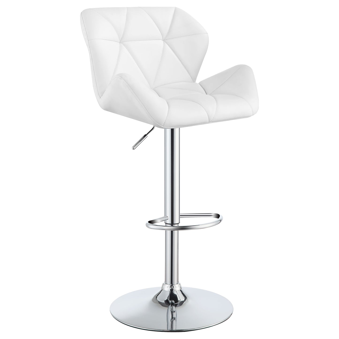 Berrington Upholstered Adjustable Bar Stool White (Set of 2)