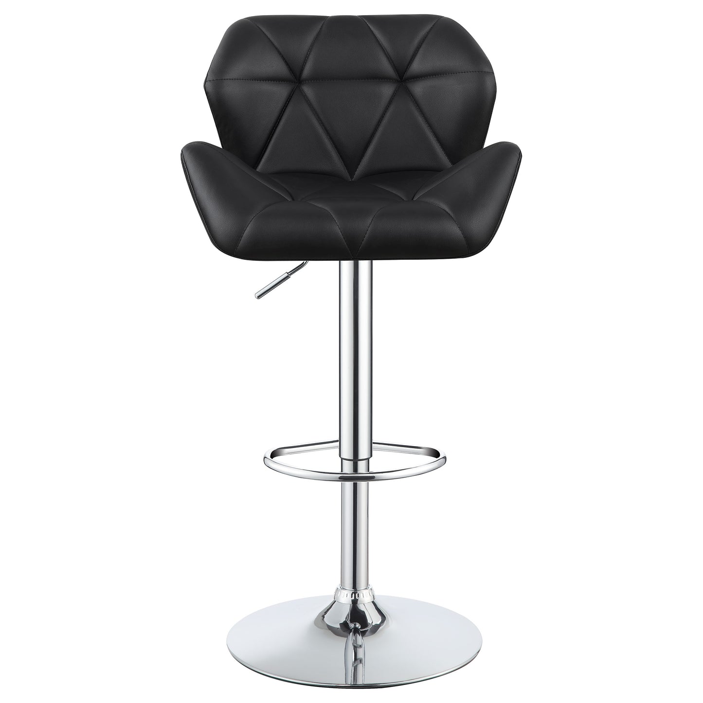 Berrington Upholstered Adjustable Bar Stool Black (Set of 2)