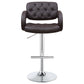 Brandi Adjustable Bar Stool Chrome and Brown