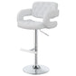 Brandi Adjustable Bar Stool Chrome and White